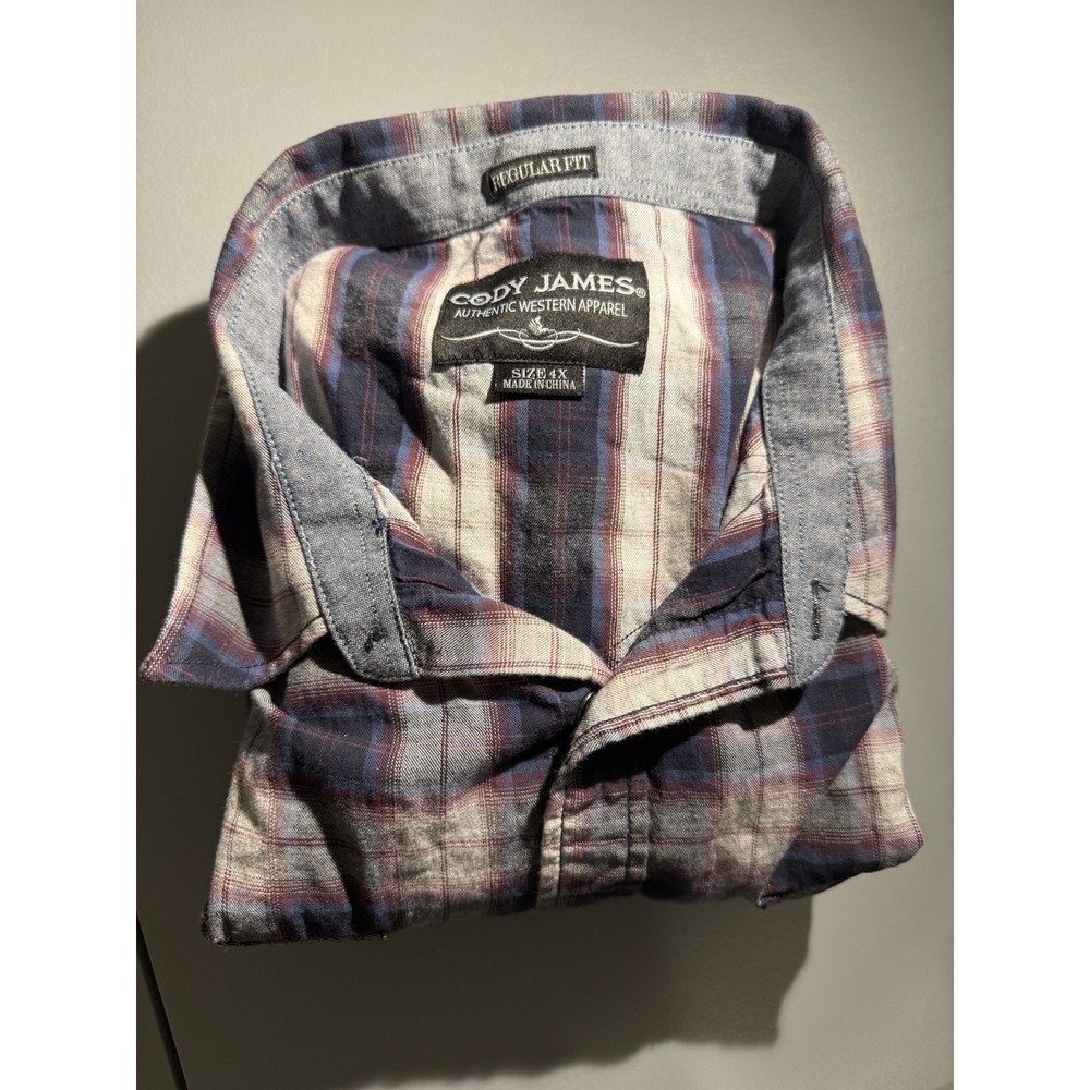 Cody James Shirt Mens 4XL ‎ Pearl Snap Western Long Sleeve Rodeo Cowboy